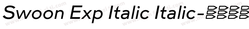 Swoon Exp Italic Italic字体转换